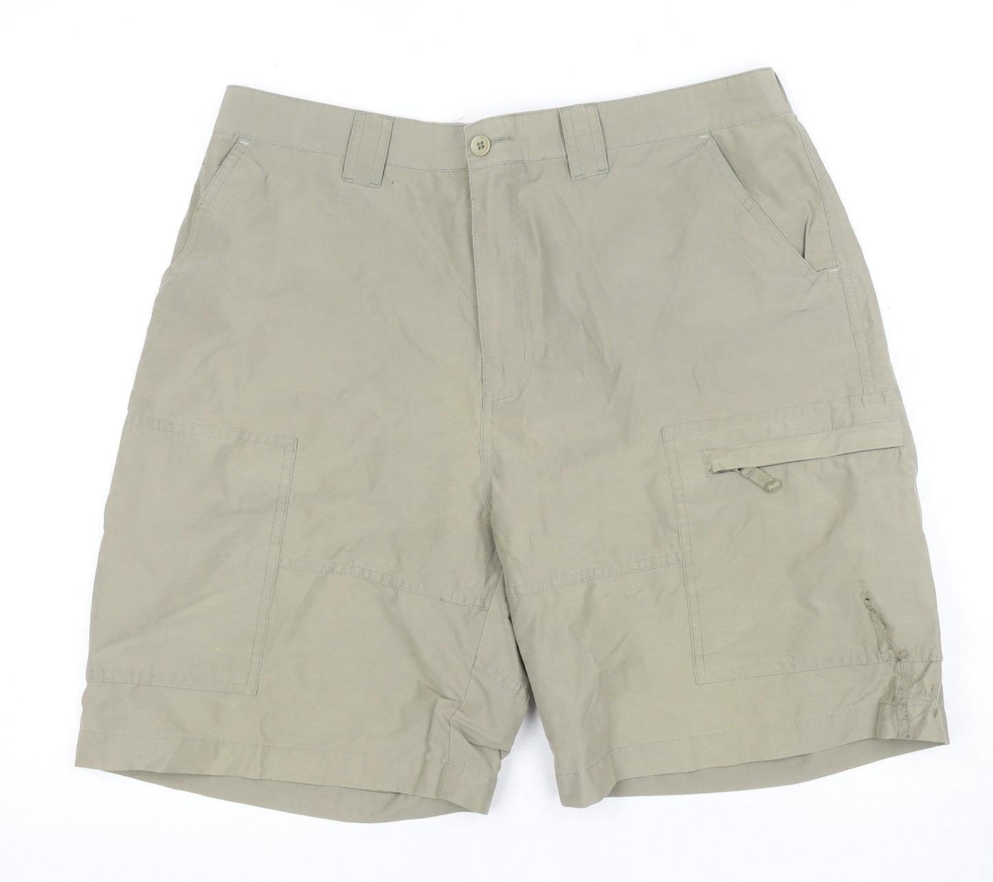 Cotton Traders Men's Beige Cargo Shorts, Size 36
