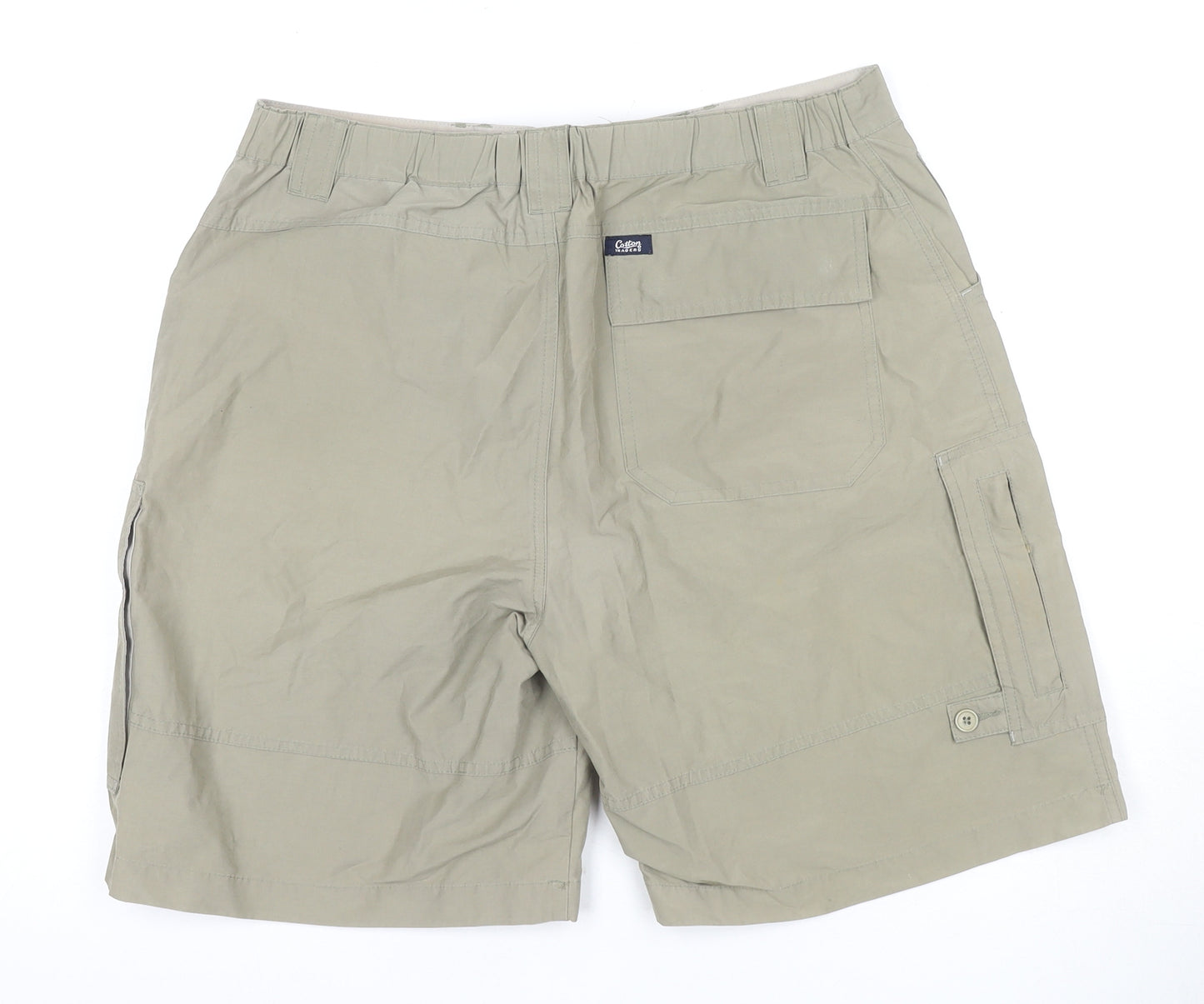 Cotton Traders Men's Beige Cargo Shorts, Size 36