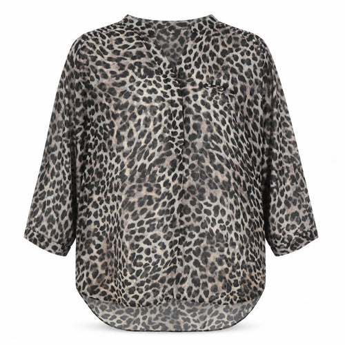 Wallis Women’s Black Animal Print Blouse XL Tunic