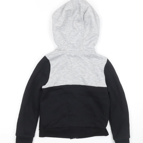 Slazenger Boys Grey & Black Full Zip Hoodie, 4-5 Years