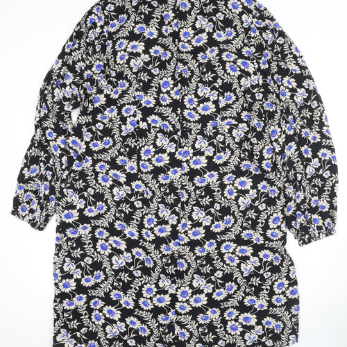 Next Women's Floral Black Multicoloured Dress Size 20
