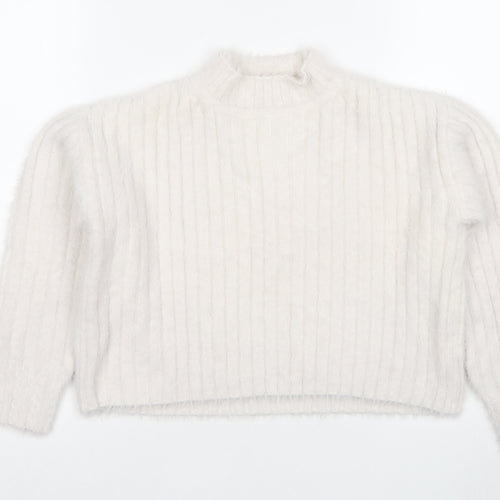 Next Girls Ivory Pullover Jumper, 7 Years, Soft Knit