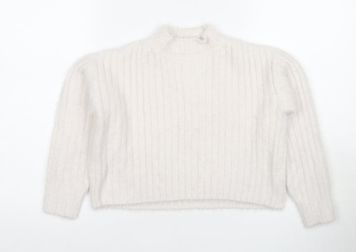 Next Girls Ivory Pullover Jumper, 7 Years, Soft Knit