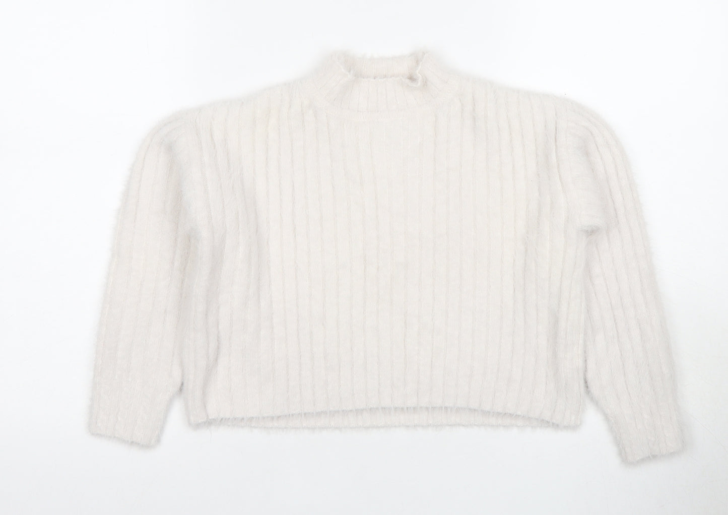 Next Girls Ivory Pullover Jumper, 7 Years, Soft Knit