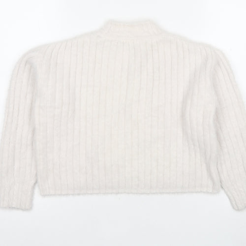 Next Girls Ivory Pullover Jumper, 7 Years, Soft Knit
