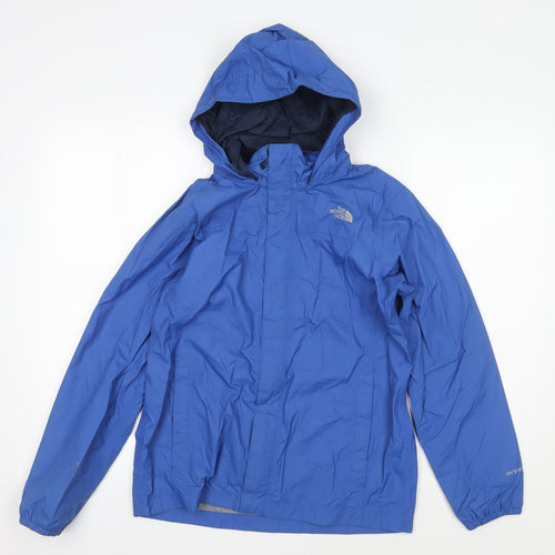 The North Face Boys Blue Rain Jacket, Size 14/16 Waterproof Coat