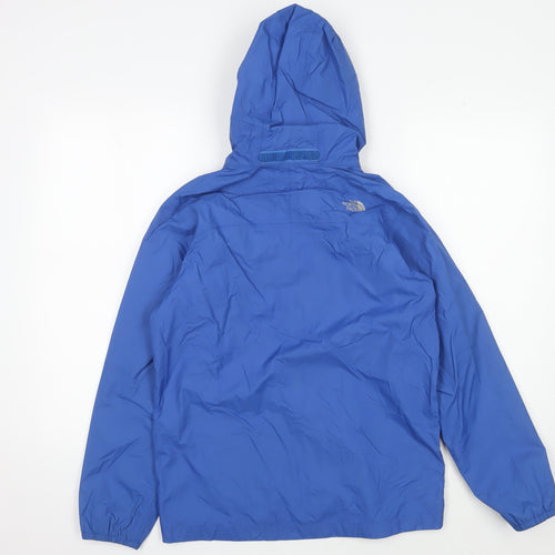 The North Face Boys Blue Rain Jacket, Size 14/16 Waterproof Coat