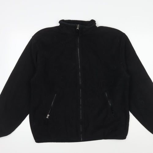 GAP Men's Black Fleece Jacket, M, Full Zip Casual Wear
