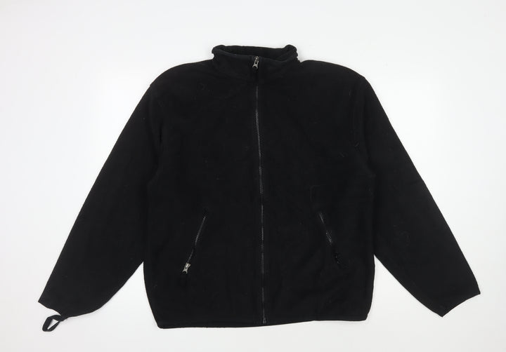 GAP Men's Black Fleece Jacket, M, Full Zip Casual Wear