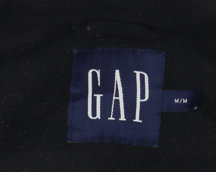 GAP Men's Black Fleece Jacket, M, Full Zip Casual Wear