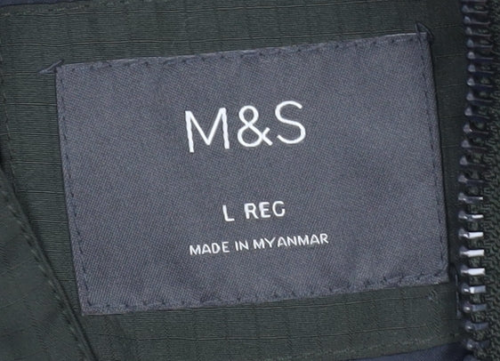 Marks and Spencer Green Men's L Puffer Waistcoat