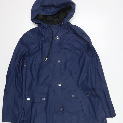 HFX Women's Blue Rain Coat Jacket XS