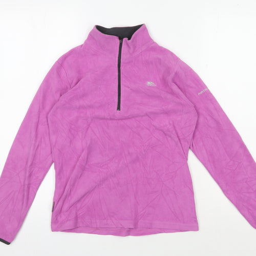 Trespass Girls Pink Fleece Pullover Sweatshirt - Size 12 Years