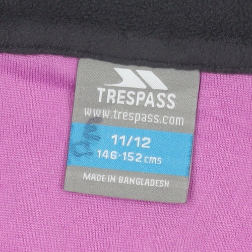 Trespass Girls Pink Fleece Pullover Sweatshirt - Size 12 Years