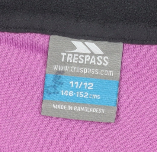 Trespass Girls Pink Fleece Pullover Sweatshirt - Size 12 Years