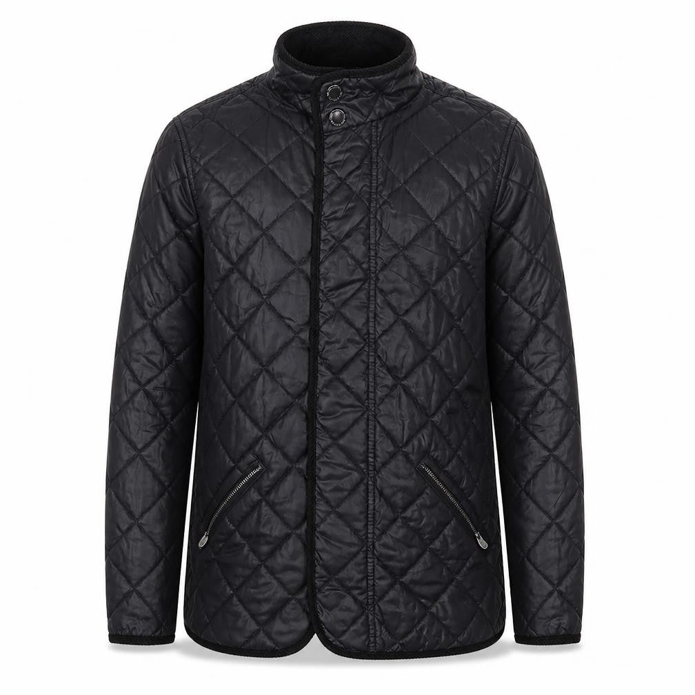 Front view of John Lewis & Co. Men's Black Quilted Jacket S