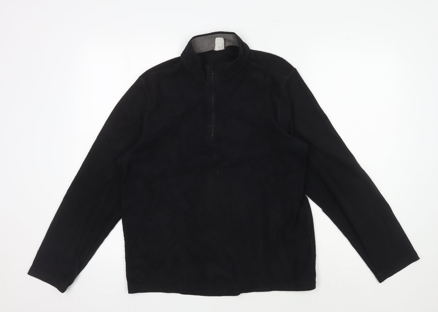 Decathlon Men's Black Basic Fleece Jacket 1/2 Zip L