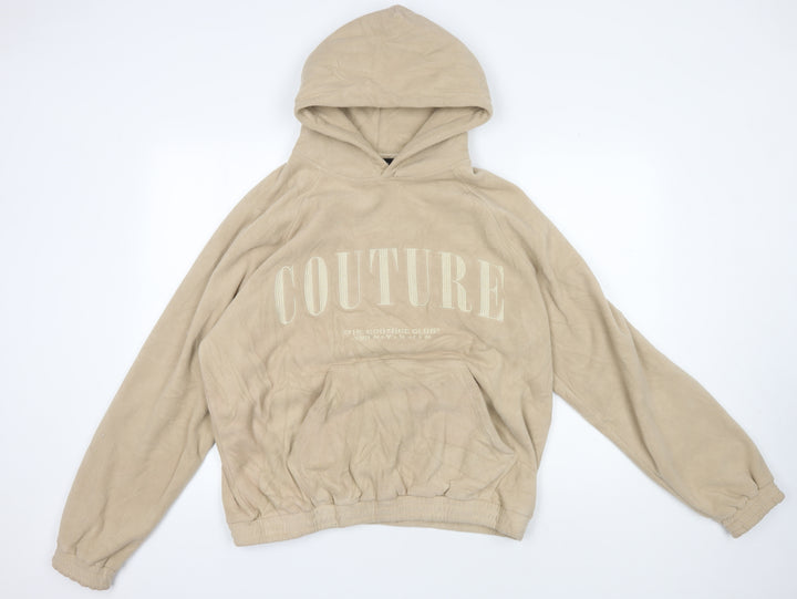 Couture Womens Beige Pullover Hoodie M - Casual Logo