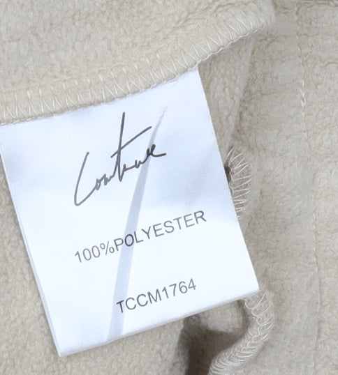 Couture Womens Beige Pullover Hoodie M - Casual Logo