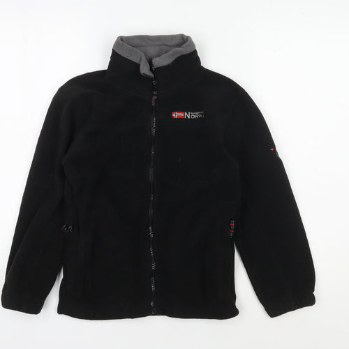 Geographical Norway Boys Black Fleece Jacket 10Y
