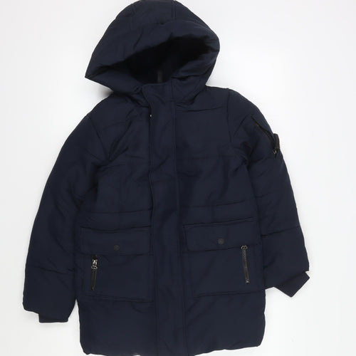 Marks and Spencer Blue Boys Puffer Jacket Size 3 Winter Coat