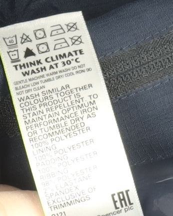 Marks and Spencer Blue Boys Puffer Jacket Size 3 Winter Coat