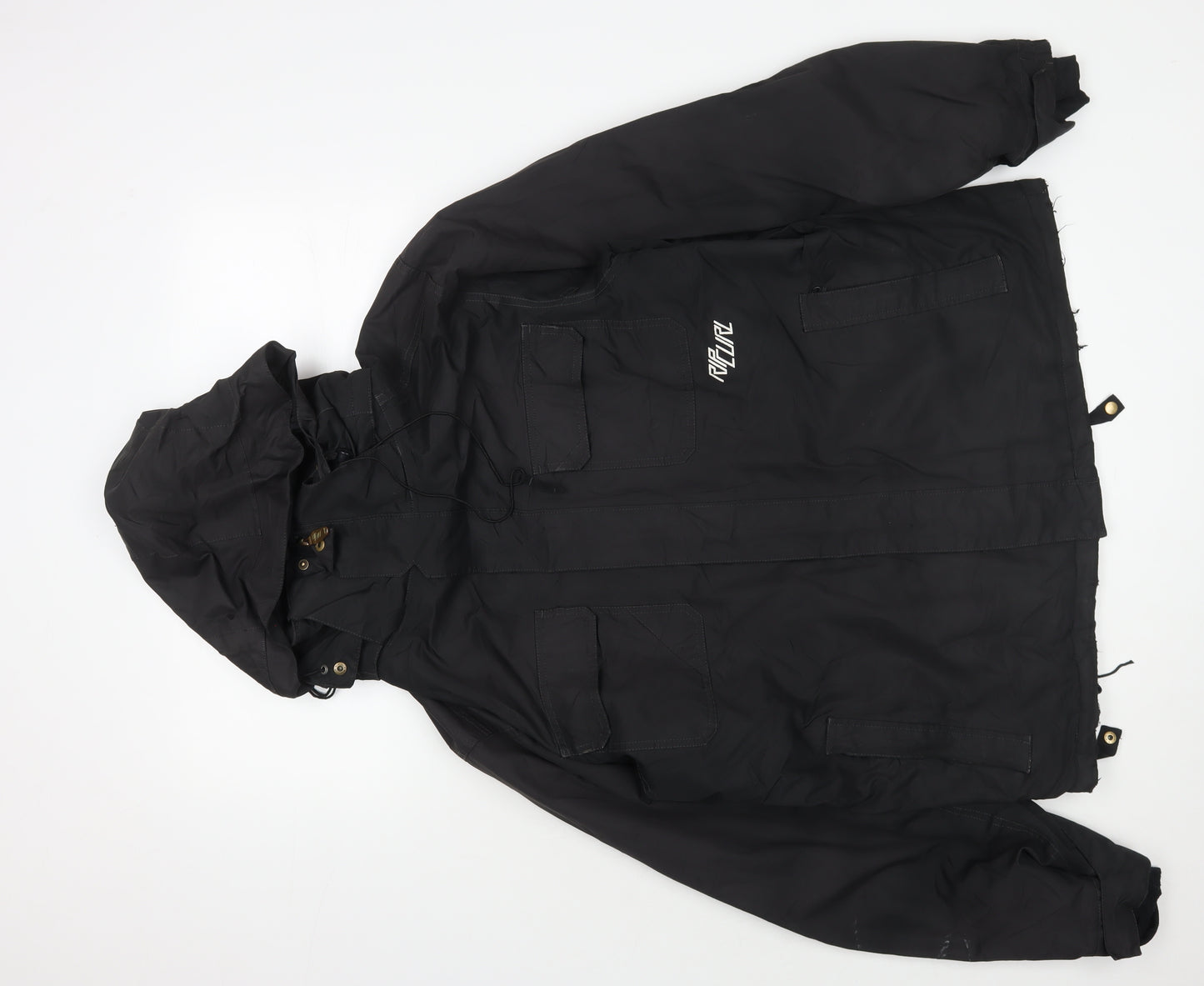 Rider Men's Black Parka Jacket M - Hooded Outdoor Casual