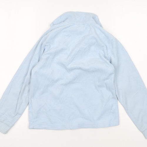 Snow+Rock Girls' Blue Fleece Pullover - 10 Years, Zip Neck
