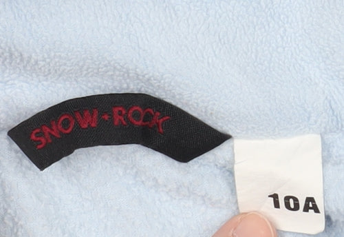 Snow+Rock Girls' Blue Fleece Pullover - 10 Years, Zip Neck