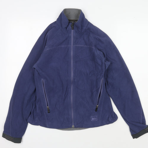 REI Women's Blue Full Zip Basic Jacket, M, Casual, Outdoor