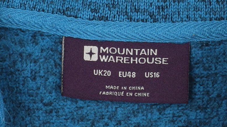 Mountain Warehouse Womens Blue Full Zip Sweatshirt Size 20