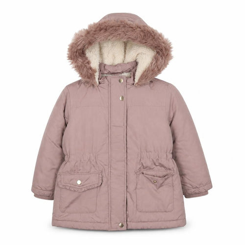 Next Girls Brown Parka Coat 3-4 Years Hooded Winter