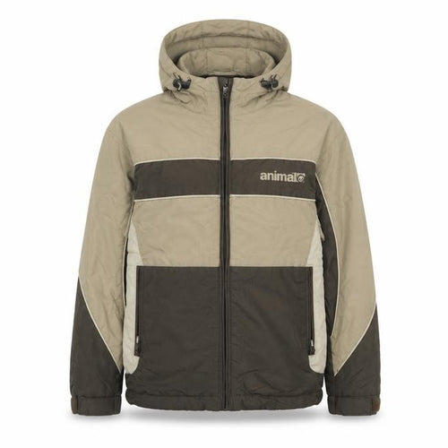 Animal Boys' XS Beige Brown Hooded Puffer Jacket - Winter Essential