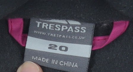 Trespass Unisex Black Fleece Jacket Size 20