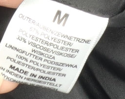 Villain Men's Black Bomber Jacket, M, Stand-Up Collar