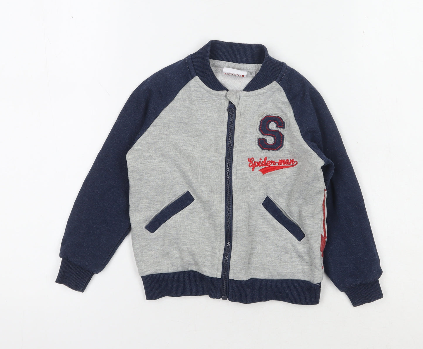 Spider-Man Boys Blue Varsity Jacket 2-3 Years - Superhero Style