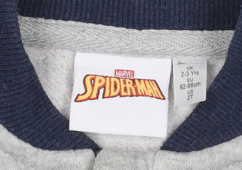 Spider-Man Boys Blue Varsity Jacket 2-3 Years - Superhero Style
