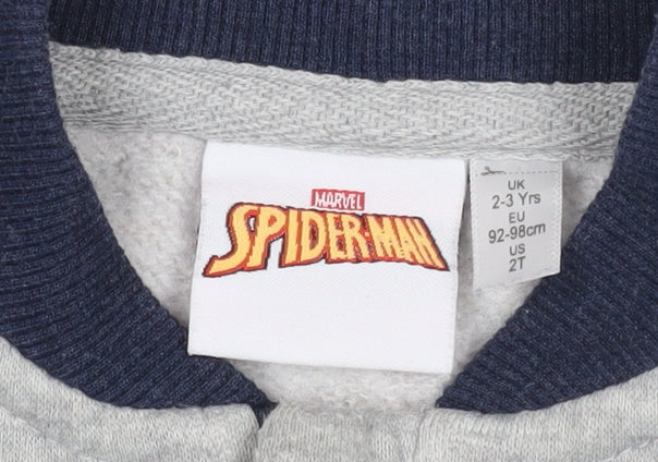 Spider-Man Boys Blue Varsity Jacket 2-3 Years - Superhero Style