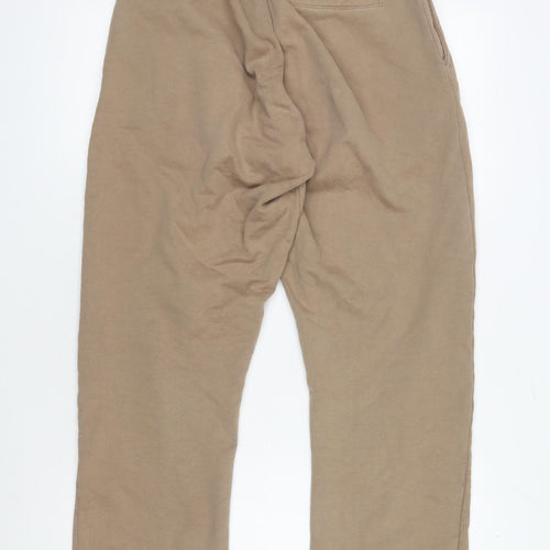 Cernucci Women's Beige Straight Trousers, Size M, Relaxed Fit