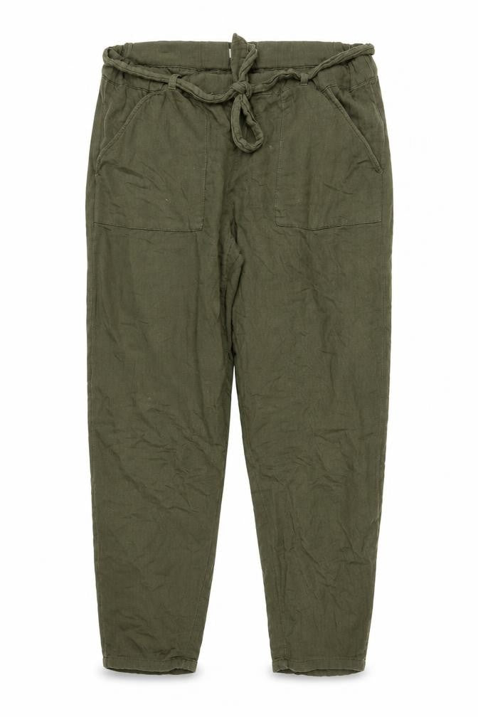 Front view of Marks & Spencer Women's Green Relaxed Trousers