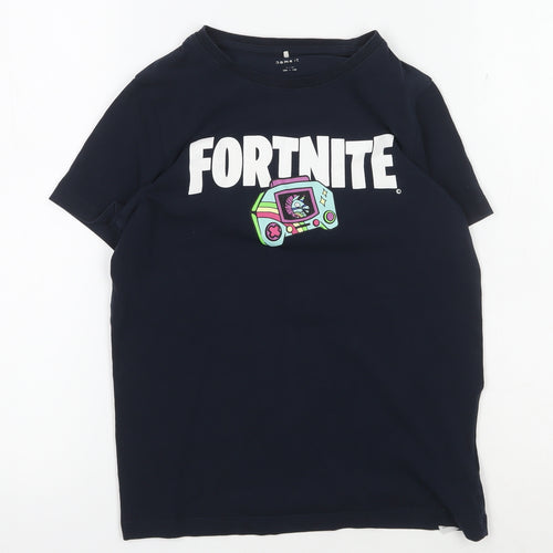 name it Girls Black Fortnite T-Shirt 9-10 Years Graphic Print