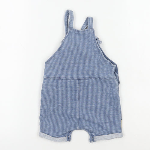 Next Unisex Blue Dungaree 9-12 Months Animal Embroidery