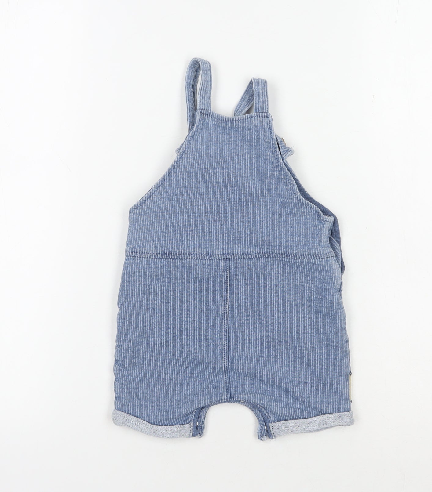 Next Unisex Blue Dungaree 9-12 Months Animal Embroidery