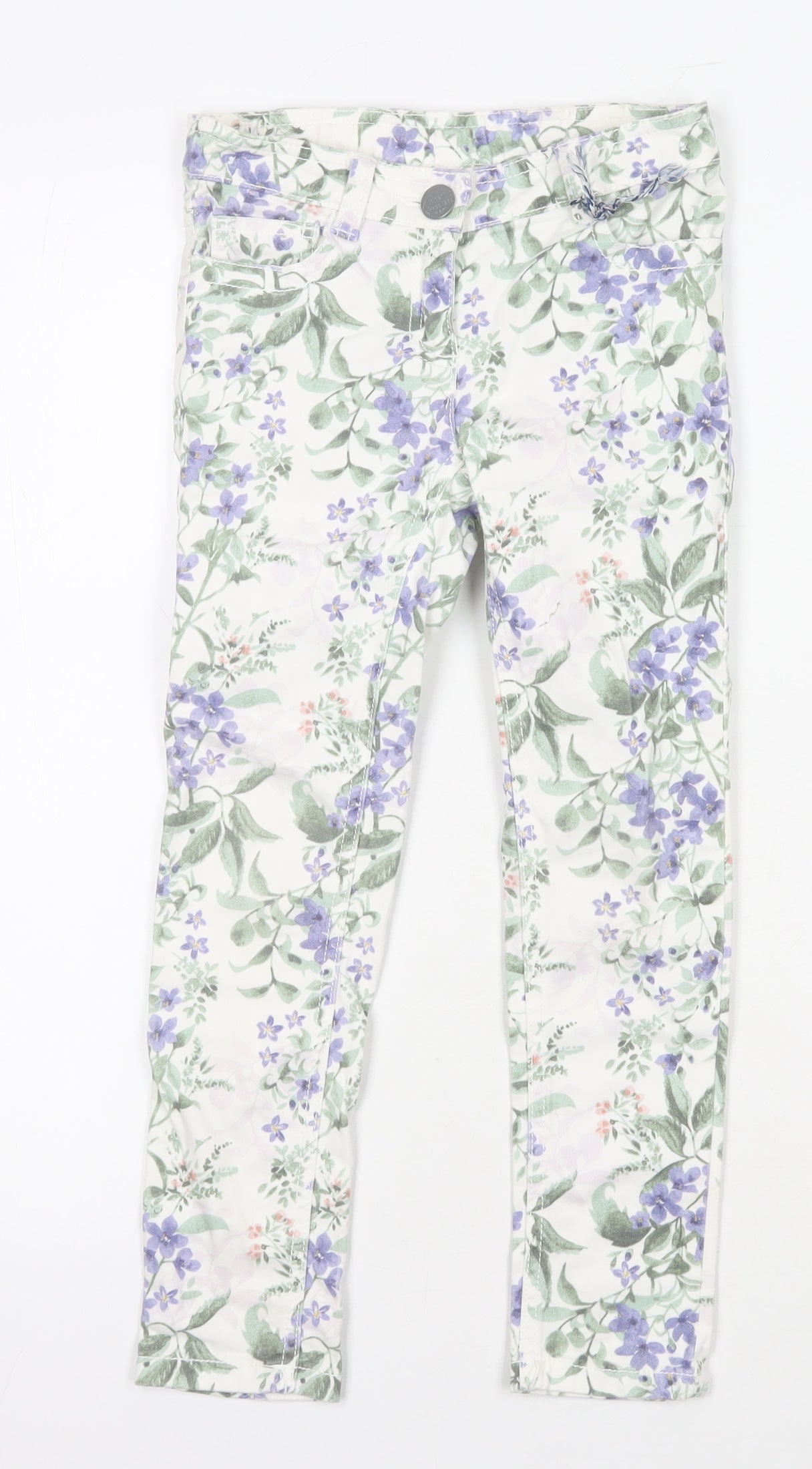 Next Girls Multicoloured Floral Jeggings 7 Years Slim Fit