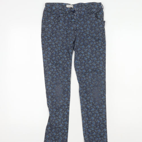 Marks and Spencer Girls Blue Floral Jeggings, 11-12 Years
