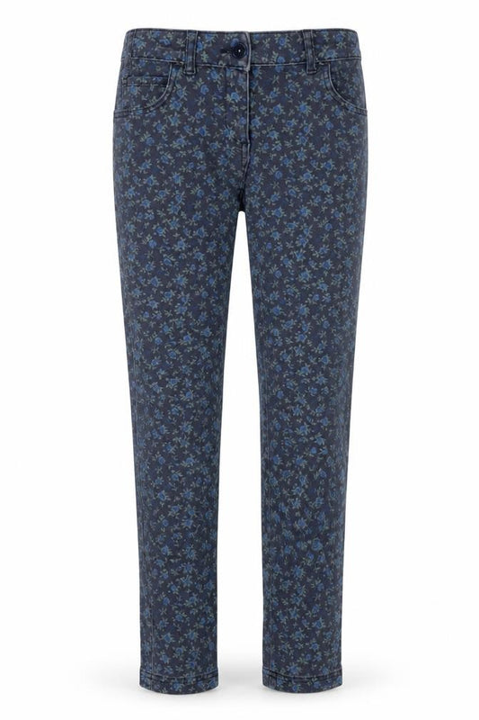 Marks and Spencer Girls Blue Floral Jeggings, 11-12 Years