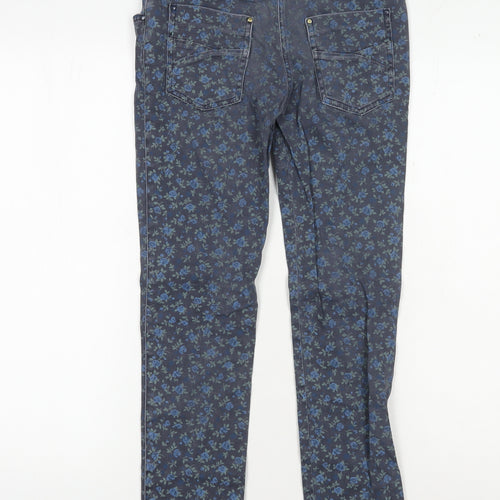 Marks and Spencer Girls Blue Floral Jeggings, 11-12 Years