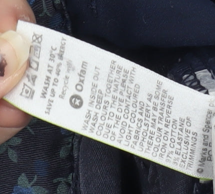 Marks and Spencer Girls Blue Floral Jeggings, 11-12 Years