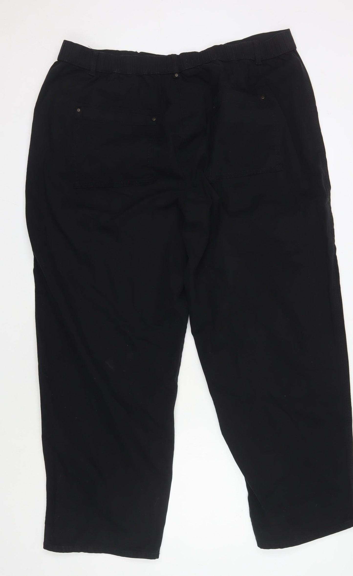 Marks and Spencer Women's Black Relaxed Trousers, Size 22