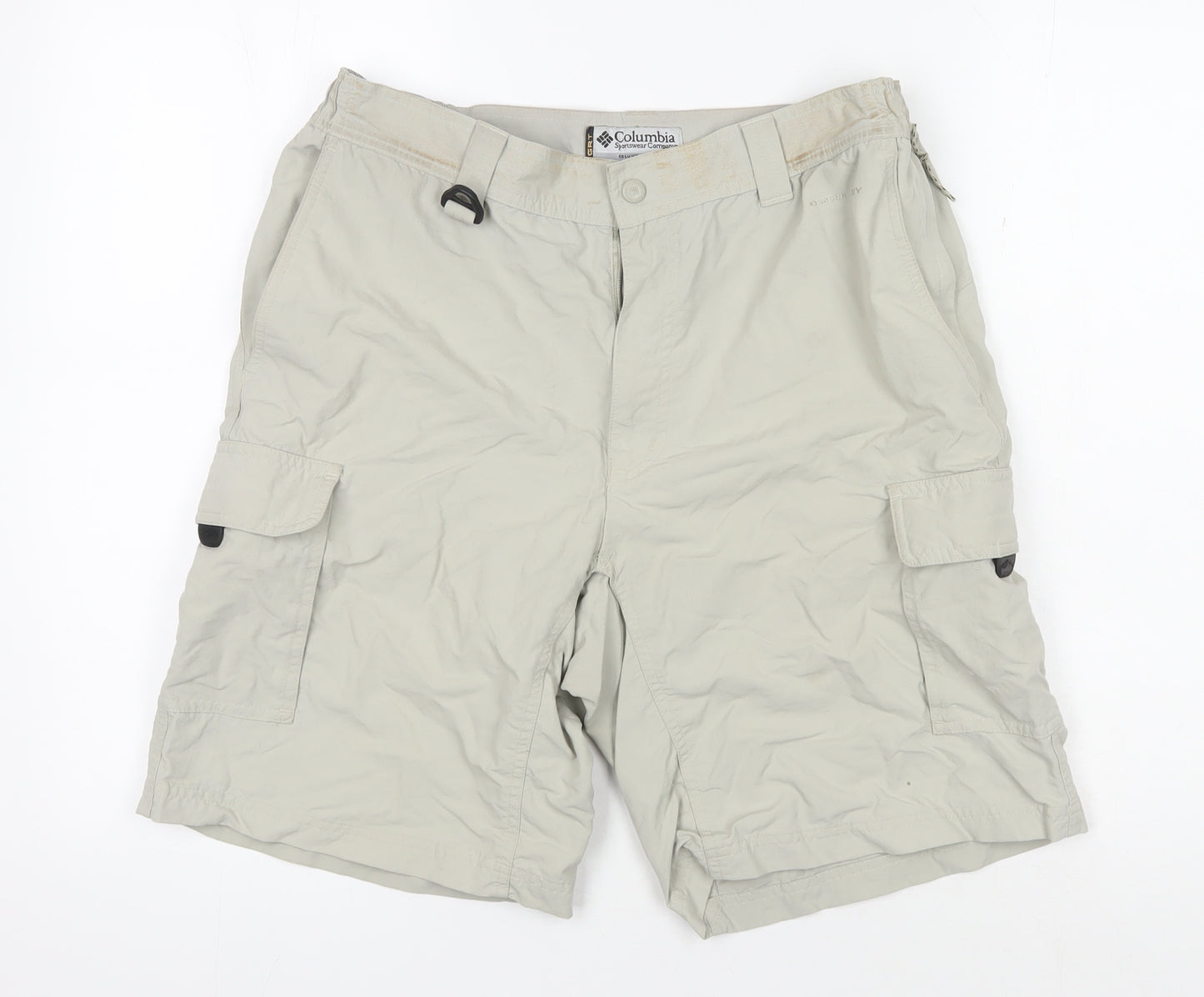 Columbia Men's Beige Cargo Shorts, Medium, Casual Outdoor